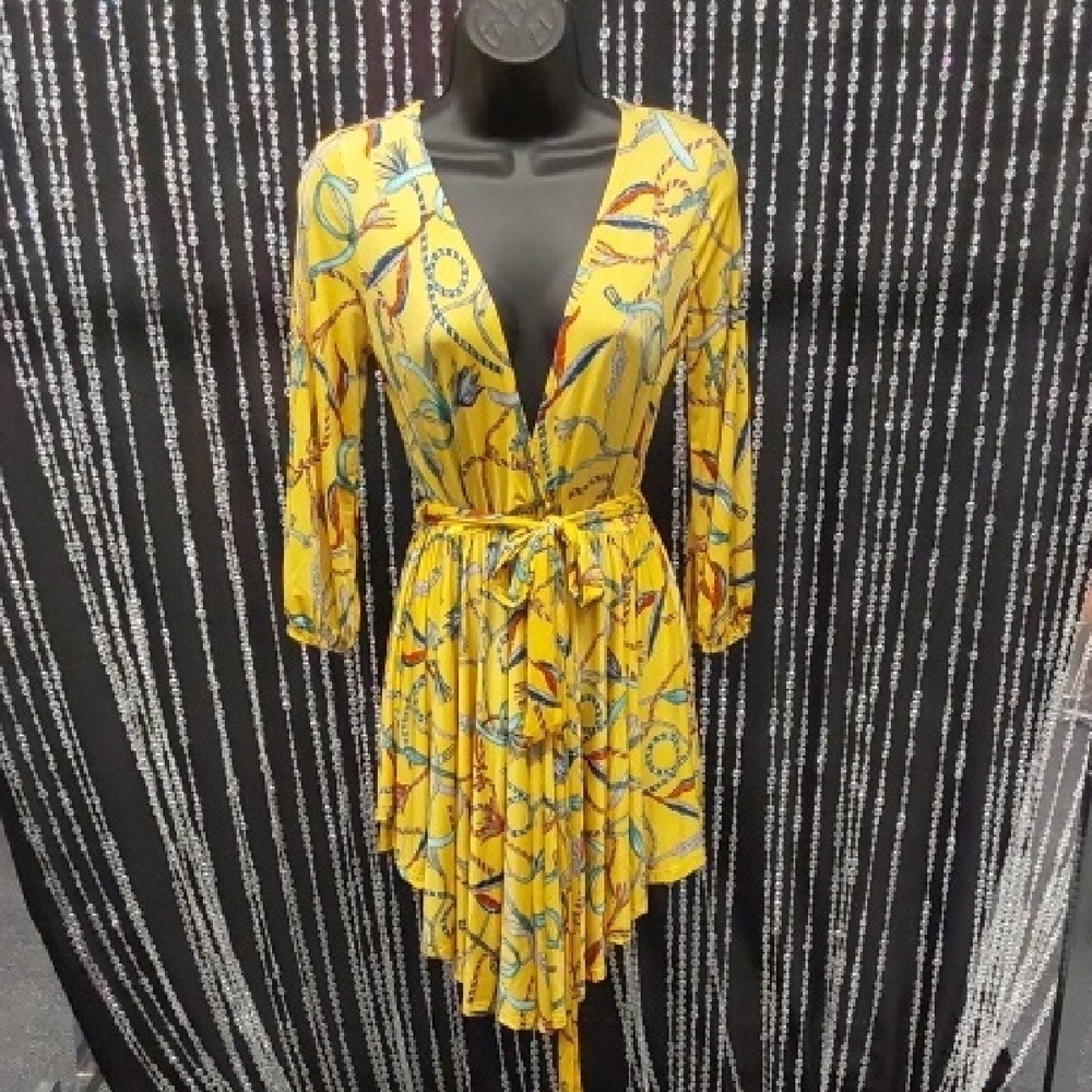 Vibrant Yellow Asymmetrical Dress